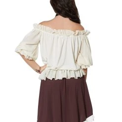 Spirit Halloween Ivory Off The Shoulder Shirt 12 Spirit Halloween Ivory Off The Shoulder Shirt -HALLOWEEN COSTUMES Sales Store 01315555 b