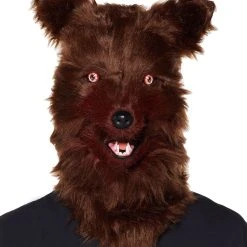 Spirit Halloween Adult Moving Mouth Wolf Full Mask