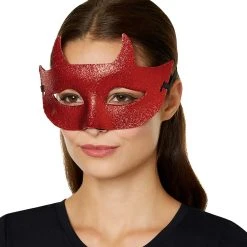Spirit Halloween Red Devil Half Mask -HALLOWEEN COSTUMES Sales Store 01329697 c