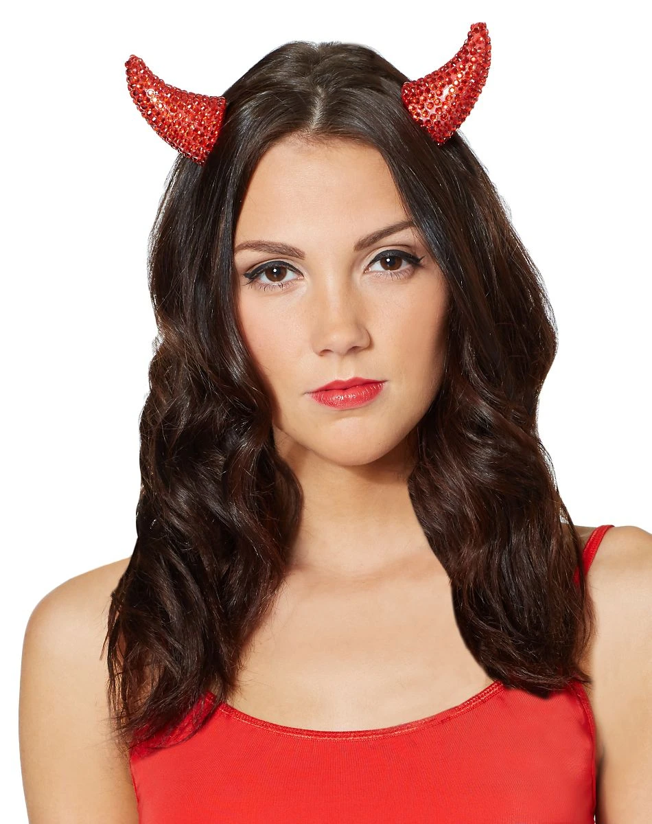 Spirit Halloween Red Rhinestone Devil Horns 3 Spirit Halloween Red Rhinestone Devil Horns