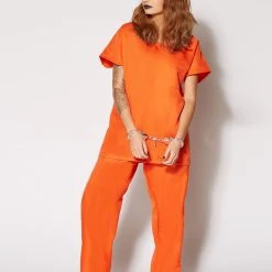 Spirit Halloween Adult Got Busted Orange Prisoner Costume 14 Spirit Halloween Adult Got Busted Orange Prisoner Costume -HALLOWEEN COSTUMES Sales Store 01340173 a