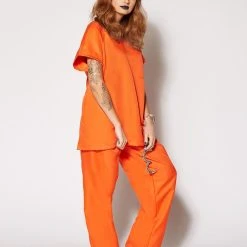 Spirit Halloween Adult Got Busted Orange Prisoner Costume 16 Spirit Halloween Adult Got Busted Orange Prisoner Costume -HALLOWEEN COSTUMES Sales Store 01340173 c