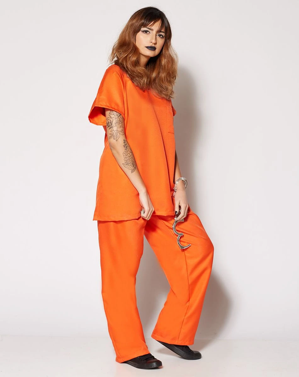 Spirit Halloween Adult Got Busted Orange Prisoner Costume 9 Spirit Halloween Adult Got Busted Orange Prisoner Costume - Image 7