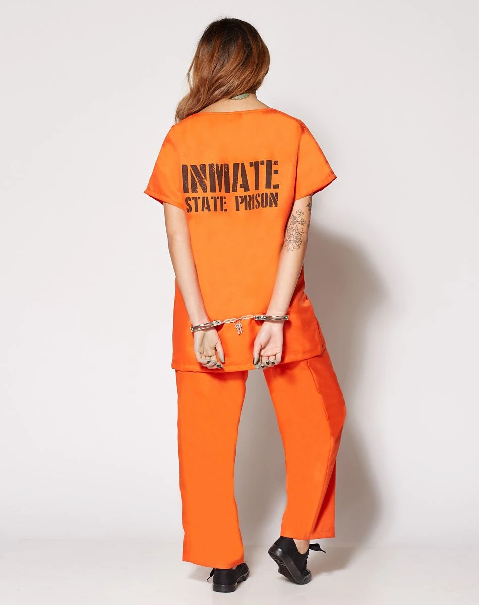 Spirit Halloween Adult Got Busted Orange Prisoner Costume 10 Spirit Halloween Adult Got Busted Orange Prisoner Costume - Image 8