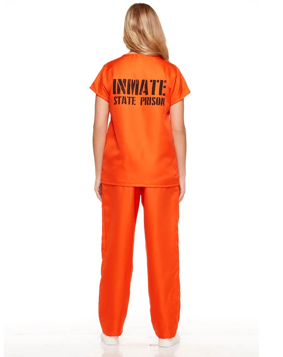 Spirit Halloween Adult Got Busted Orange Prisoner Costume 4 Spirit Halloween Adult Got Busted Orange Prisoner Costume - Image 2
