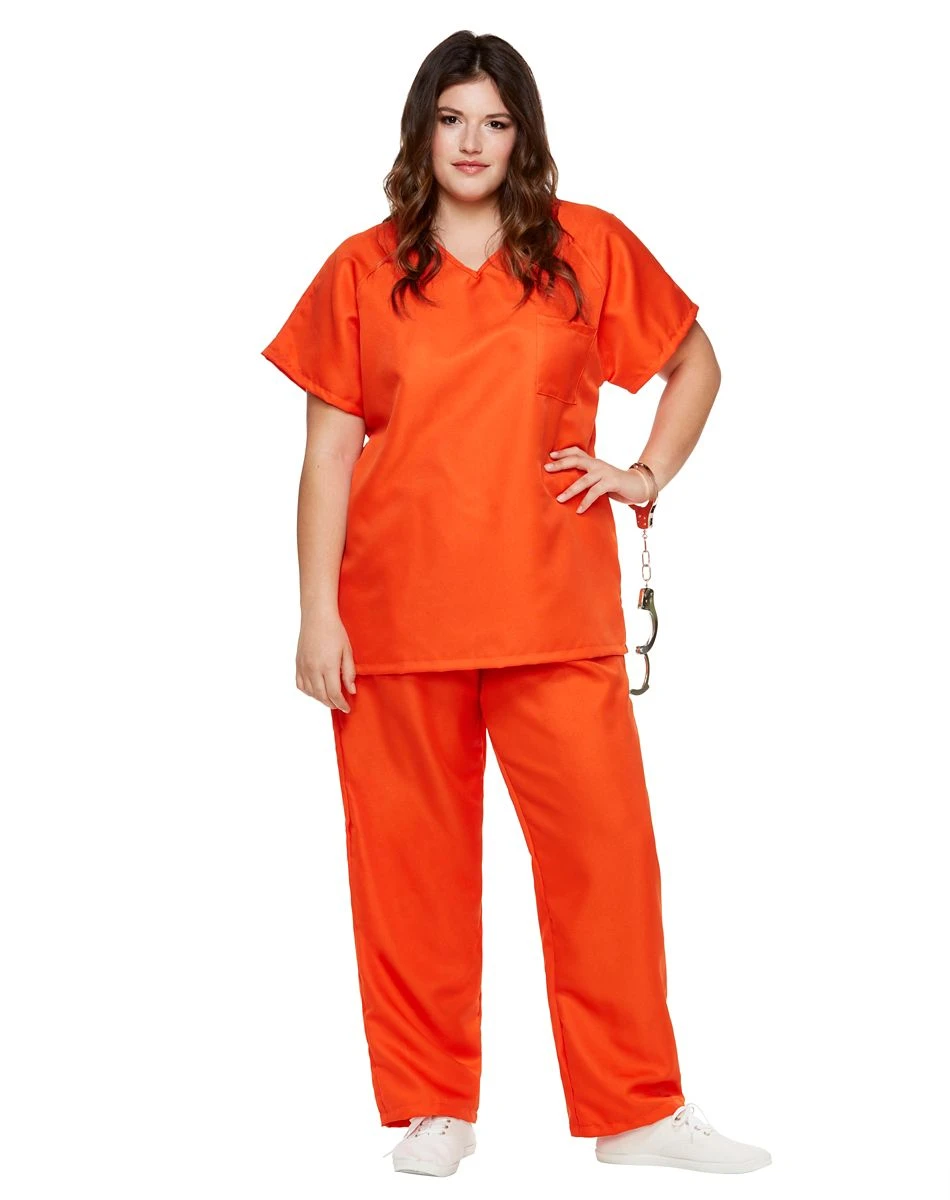 Spirit Halloween Adult Got Busted Orange Prisoner Costume 5 Spirit Halloween Adult Got Busted Orange Prisoner Costume - Image 3