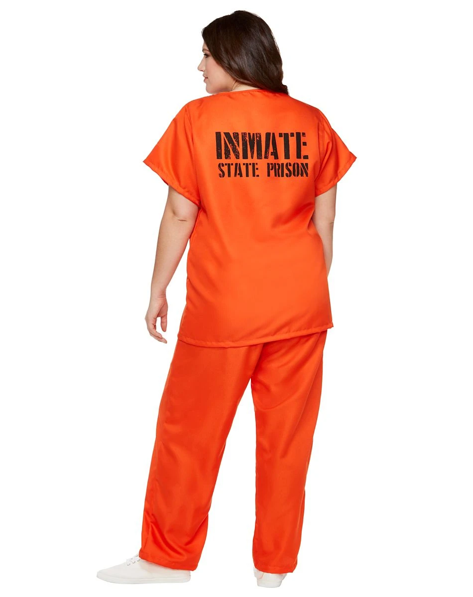 Spirit Halloween Adult Got Busted Orange Prisoner Costume 6 Spirit Halloween Adult Got Busted Orange Prisoner Costume - Image 4