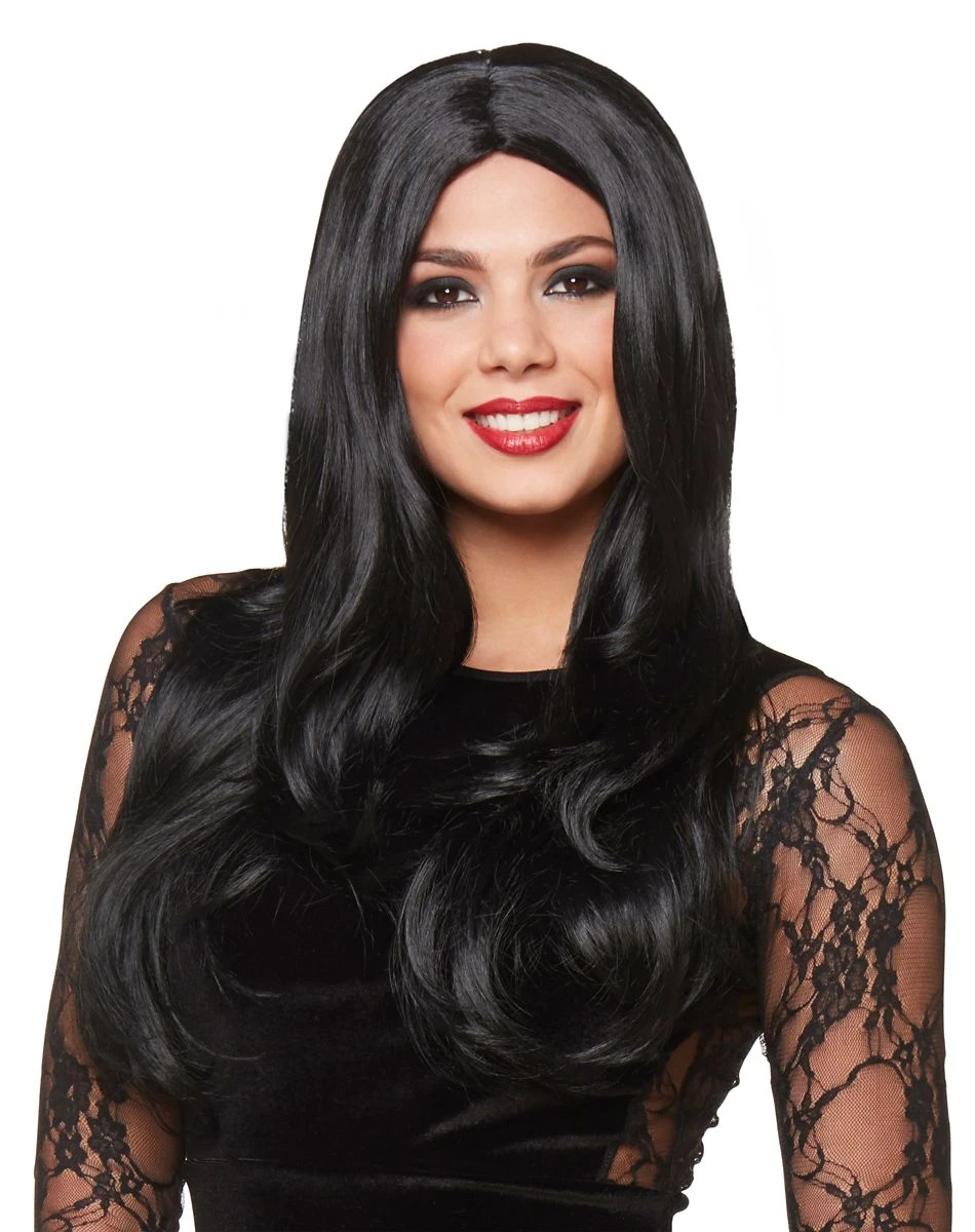 Spirit Halloween Long Black Wig 3 Spirit Halloween Long Black Wig
