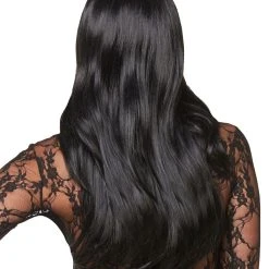 Spirit Halloween Long Black Wig 5 Spirit Halloween Long Black Wig -HALLOWEEN COSTUMES Sales Store 01340934 b