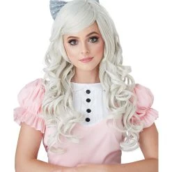 Spirit Halloween Ash Blonde Curls Doll Wig