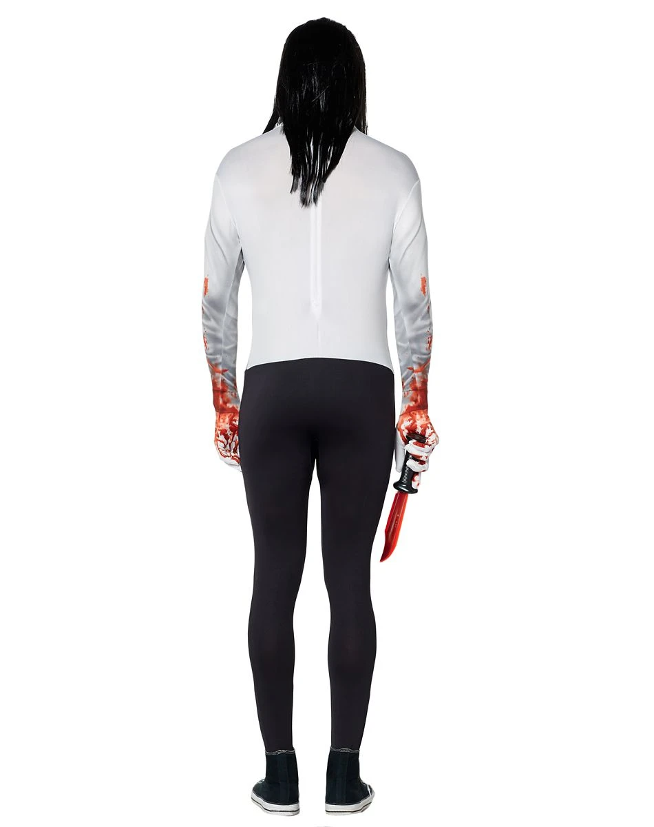 Spirit Halloween Adult Jeff the Killer Skin Suit Costume 4 Spirit Halloween Adult Jeff the Killer Skin Suit Costume - Image 2