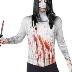 Spirit Halloween Adult Jeff the Killer Skin Suit Costume 8 Spirit Halloween Adult Jeff the Killer Skin Suit Costume -HALLOWEEN COSTUMES Sales Store 01345529 c