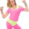 Spirit Halloween Neon Pink Crop Top -HALLOWEEN COSTUMES Sales Store 01346816 a