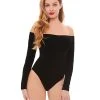 Spirit Halloween Off the Shoulder Black Bodysuit -HALLOWEEN COSTUMES Sales Store 01350073 a