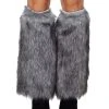 Spirit Halloween Grey Faux Fur Leg Warmers -HALLOWEEN COSTUMES Sales Store 01352277 a