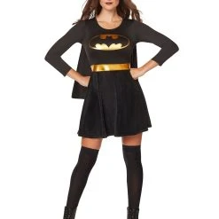 Spirit Halloween Adult Black and Gold Batgirl Dress - DC Comics