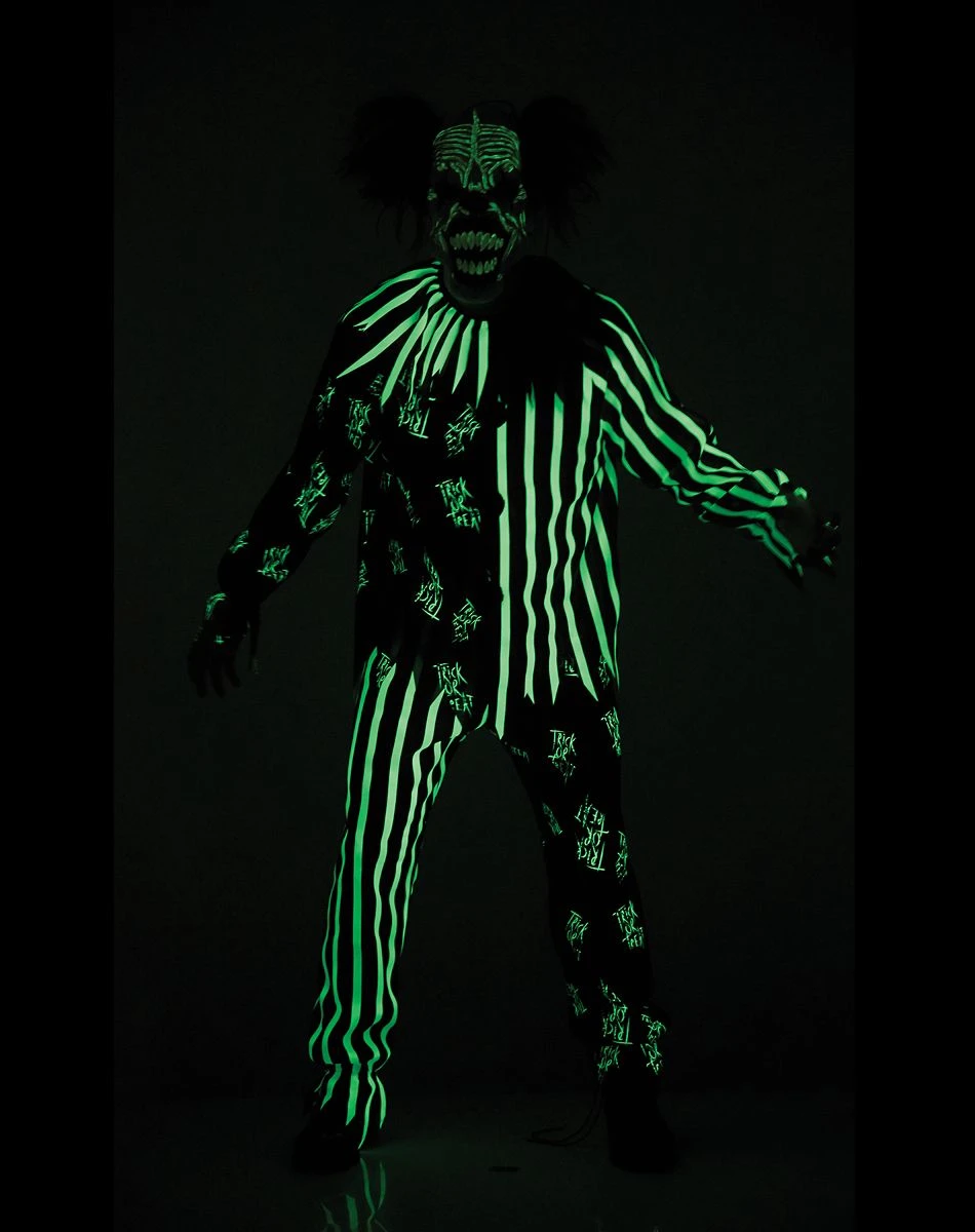 Spirit Halloween Kids Glow in the Dark Clown Costume 4 Spirit Halloween Kids Glow in the Dark Clown Costume - Image 2