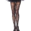 Spirit Halloween Black Floral Tights -HALLOWEEN COSTUMES Sales Store 01356690 a