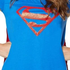 Spirit Halloween Caped Supergirl T Shirt - DC Comics -HALLOWEEN COSTUMES Sales Store 01357680 b
