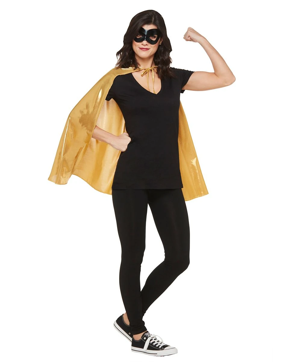 Spirit Halloween Gold Metallic Cape 3 Spirit Halloween Gold Metallic Cape