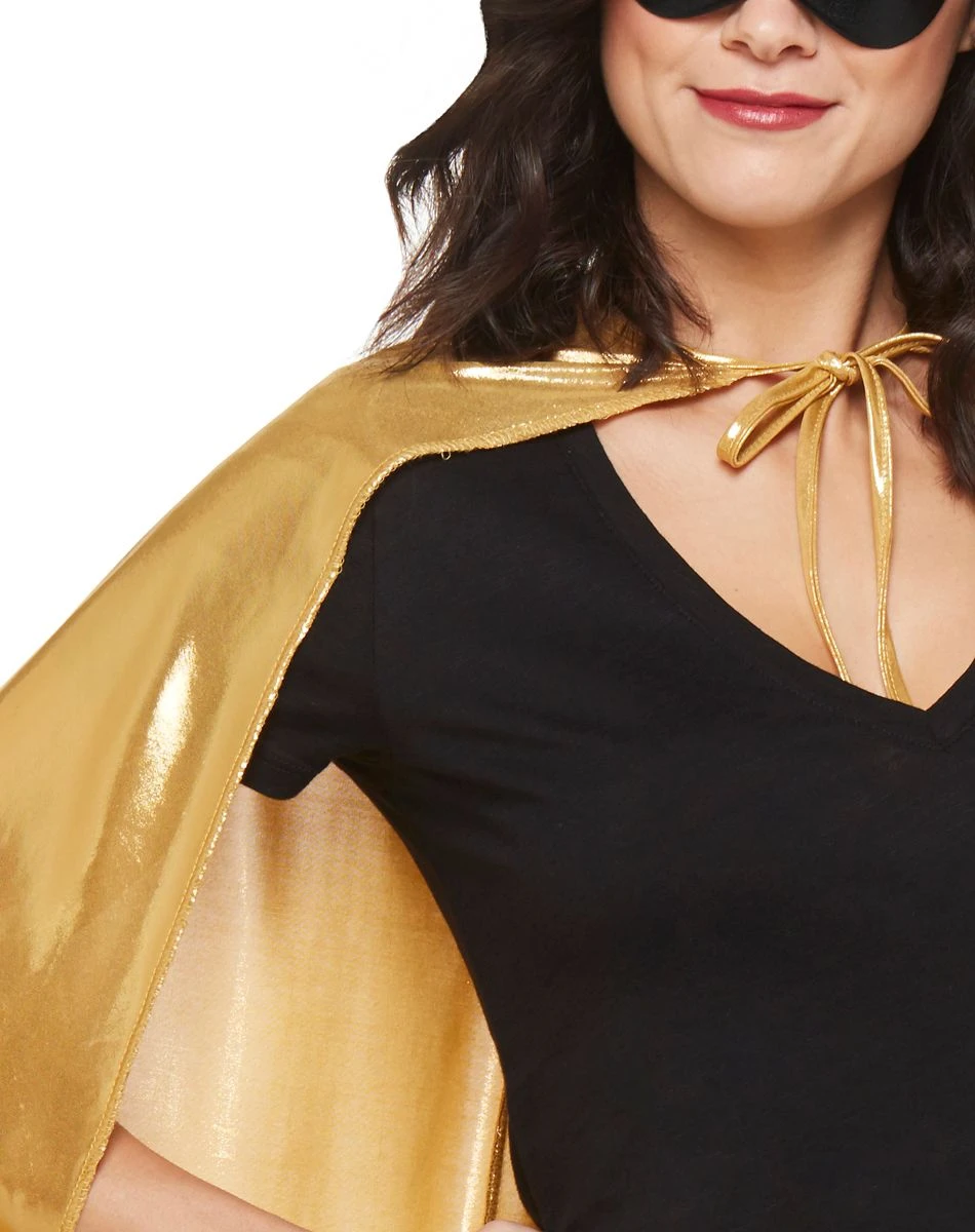 Spirit Halloween Gold Metallic Cape 5 Spirit Halloween Gold Metallic Cape - Image 3