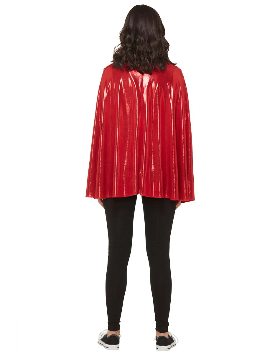Spirit Halloween Red Metallic Cape 4 Spirit Halloween Red Metallic Cape - Image 2