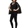 Spirit Halloween Black Metallic Cape 2 Spirit Halloween Black Metallic Cape -HALLOWEEN COSTUMES Sales Store 01360809 a