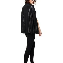 Spirit Halloween Black Metallic Cape -HALLOWEEN COSTUMES Sales Store 01360809 c20 20Copy