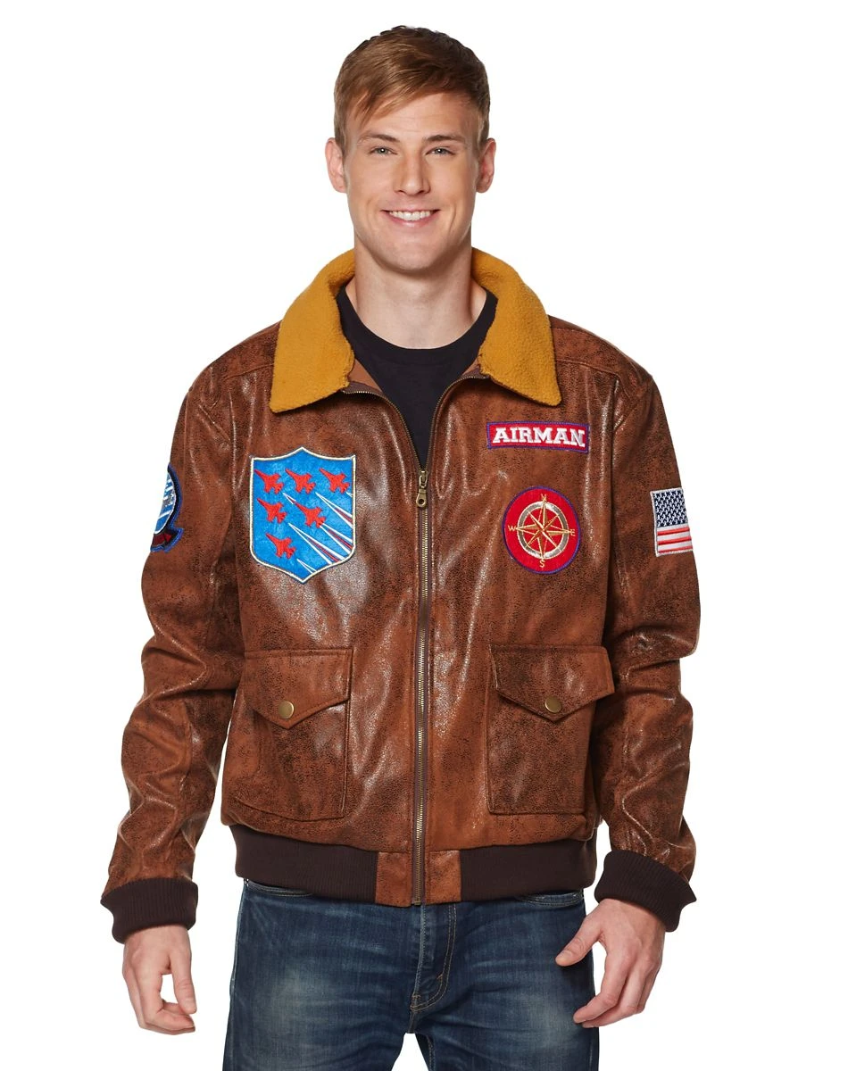 Spirit Halloween Adult Aviator Bomber Jacket 3 Spirit Halloween Adult Aviator Bomber Jacket