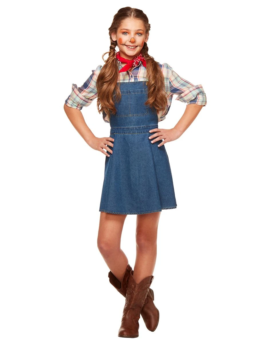 Spirit Halloween Kids Denim Overall Dress 6 Spirit Halloween Kids Denim Overall Dress - Image 4
