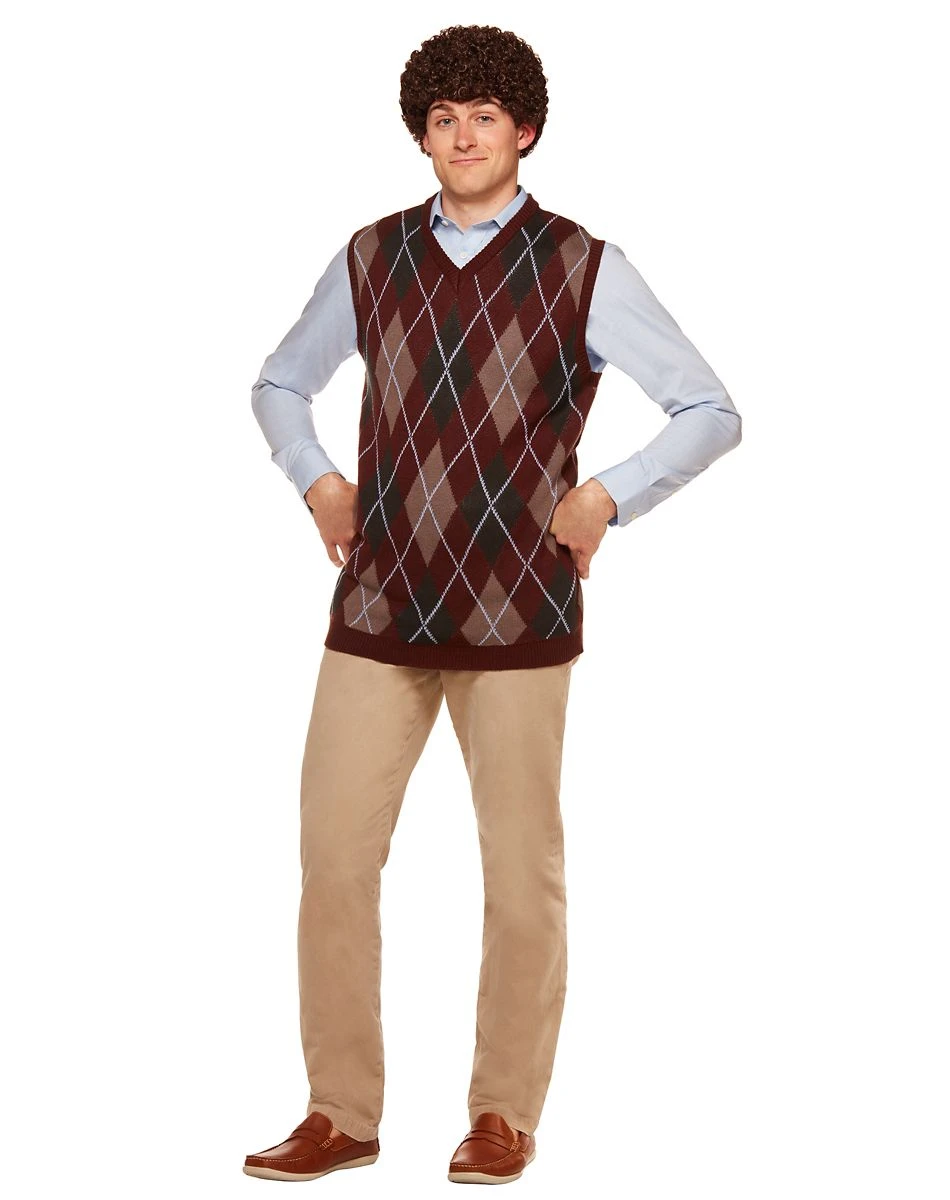 Spirit Halloween Dale Sweater Vest and Wig - Step Brothers 3 Spirit Halloween Dale Sweater Vest and Wig - Step Brothers