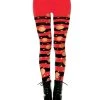 Spirit Halloween Girls Black and Red Shredded Tights