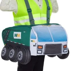 Spirit Halloween Toddler Garbage Truck Ride-Along Costume - Waste Management -HALLOWEEN COSTUMES Sales Store 01369800 c