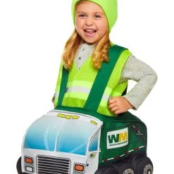 Spirit Halloween Toddler Garbage Truck Ride-Along Costume - Waste Management -HALLOWEEN COSTUMES Sales Store 01369800 e