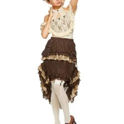 Spirit Halloween Tiered Lace Steampunk Skirt