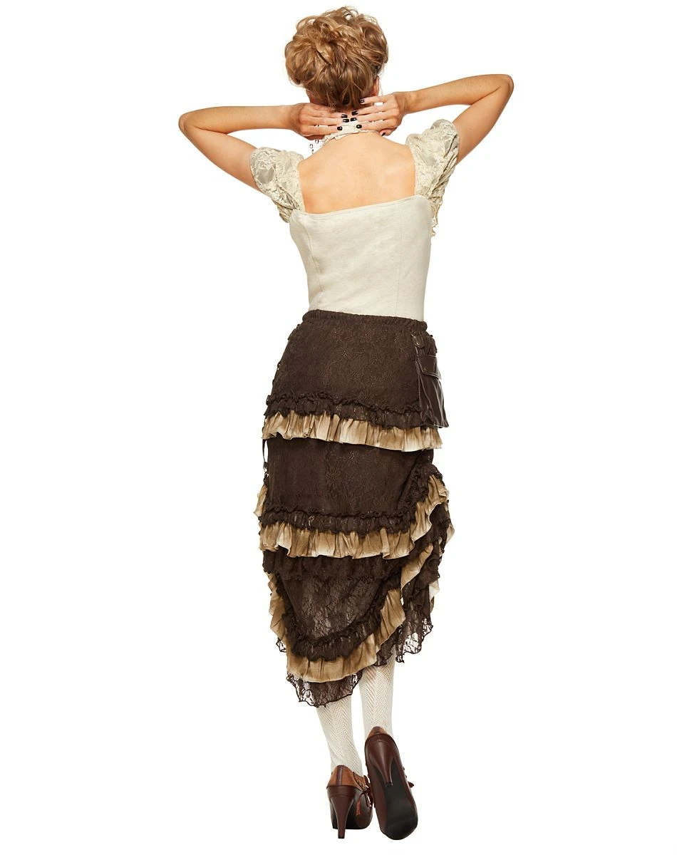 Spirit Halloween Tiered Lace Steampunk Skirt 4 Spirit Halloween Tiered Lace Steampunk Skirt - Image 2