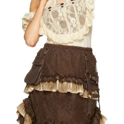 Spirit Halloween Tiered Lace Steampunk Skirt 8 Spirit Halloween Tiered Lace Steampunk Skirt -HALLOWEEN COSTUMES Sales Store 01370808 c