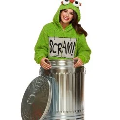 Spirit Halloween Adult Oscar the Grouch One Piece Costume - Sesame Street -HALLOWEEN COSTUMES Sales Store 01372523 a