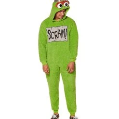 Spirit Halloween Adult Oscar the Grouch One Piece Costume - Sesame Street -HALLOWEEN COSTUMES Sales Store 01372523 b