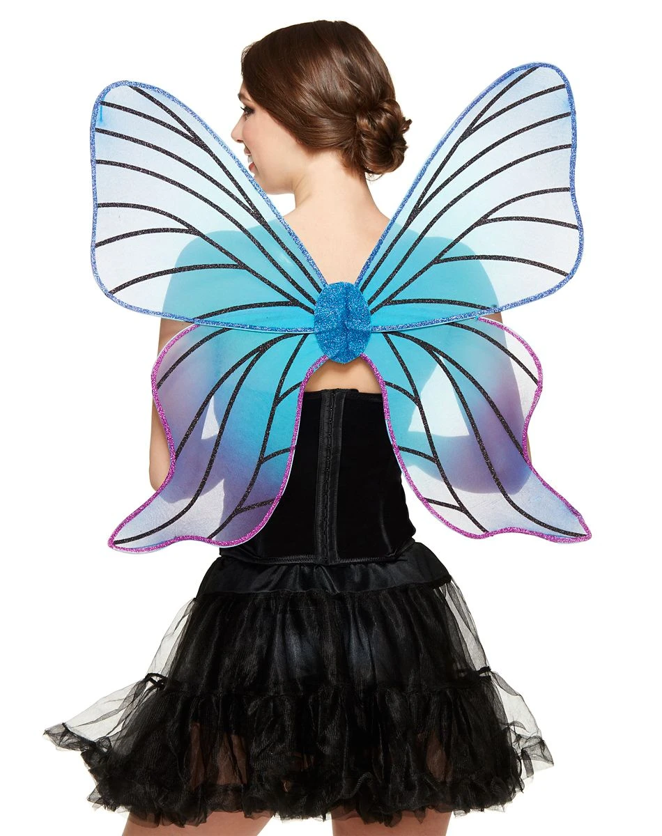 Spirit Halloween Blue and Purple Butterfly Fairy Wings 3 Spirit Halloween Blue and Purple Butterfly Fairy Wings