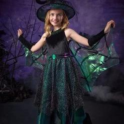Spirit Halloween Kids Emerald Enchantress Costume - The Signature Collection