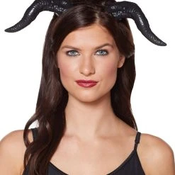 Spirit Halloween Black Devil Horns -HALLOWEEN COSTUMES Sales Store 01376573 b