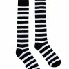 Spirit Halloween Black and White Knee-high Striped Socks -HALLOWEEN COSTUMES Sales Store 01376797 a