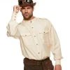 Spirit Halloween Steampunk Button Down Shirt 1 Spirit Halloween Steampunk Button Down Shirt -HALLOWEEN COSTUMES Sales Store 01379668 a