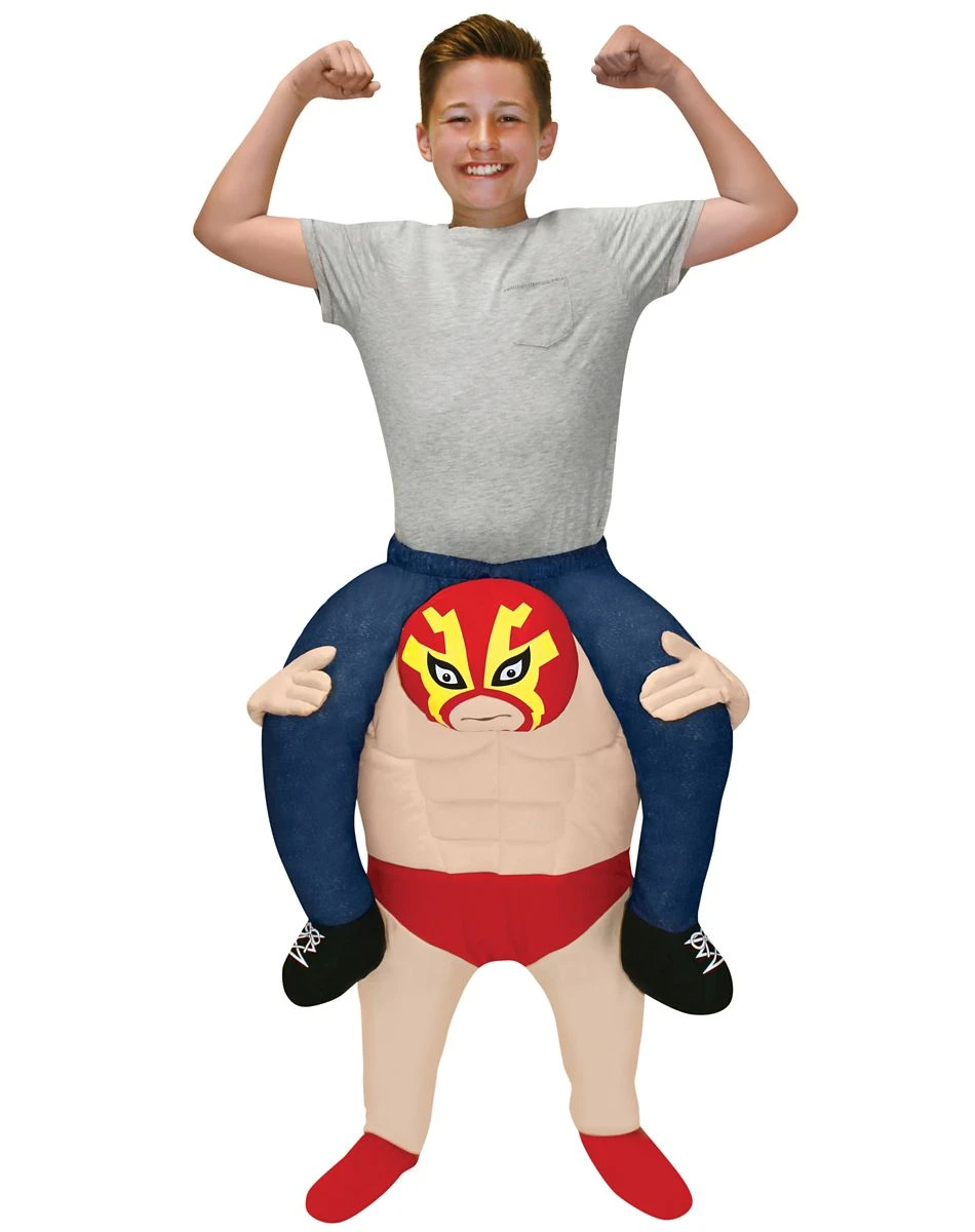 Spirit Halloween Kids Lucha Libre Piggyback Costume 3 Spirit Halloween Kids Lucha Libre Piggyback Costume