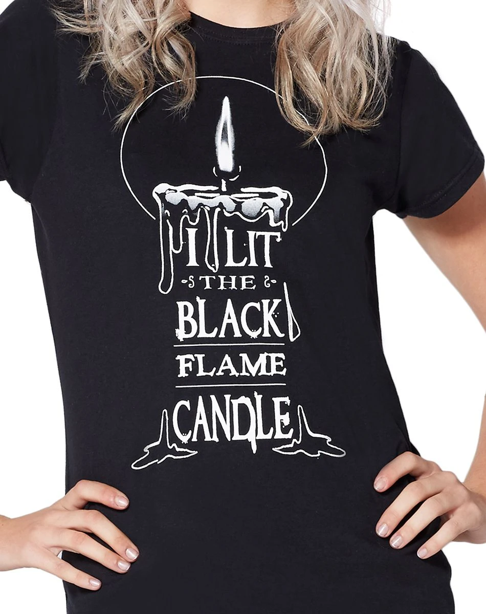 Spirit Halloween Black Flame T Shirt - Hocus Pocus 5 Spirit Halloween Black Flame T Shirt - Hocus Pocus - Image 3