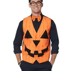 Spirit Halloween Light Up E.L Wire Pumpkin Vest