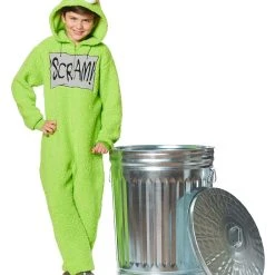Spirit Halloween Kids Oscar the Grouch Union Suit - Sesame Street