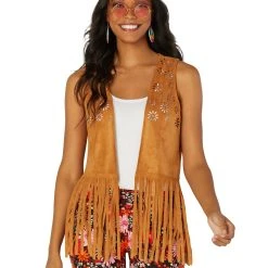 Spirit Halloween Fringed Hippie Vest