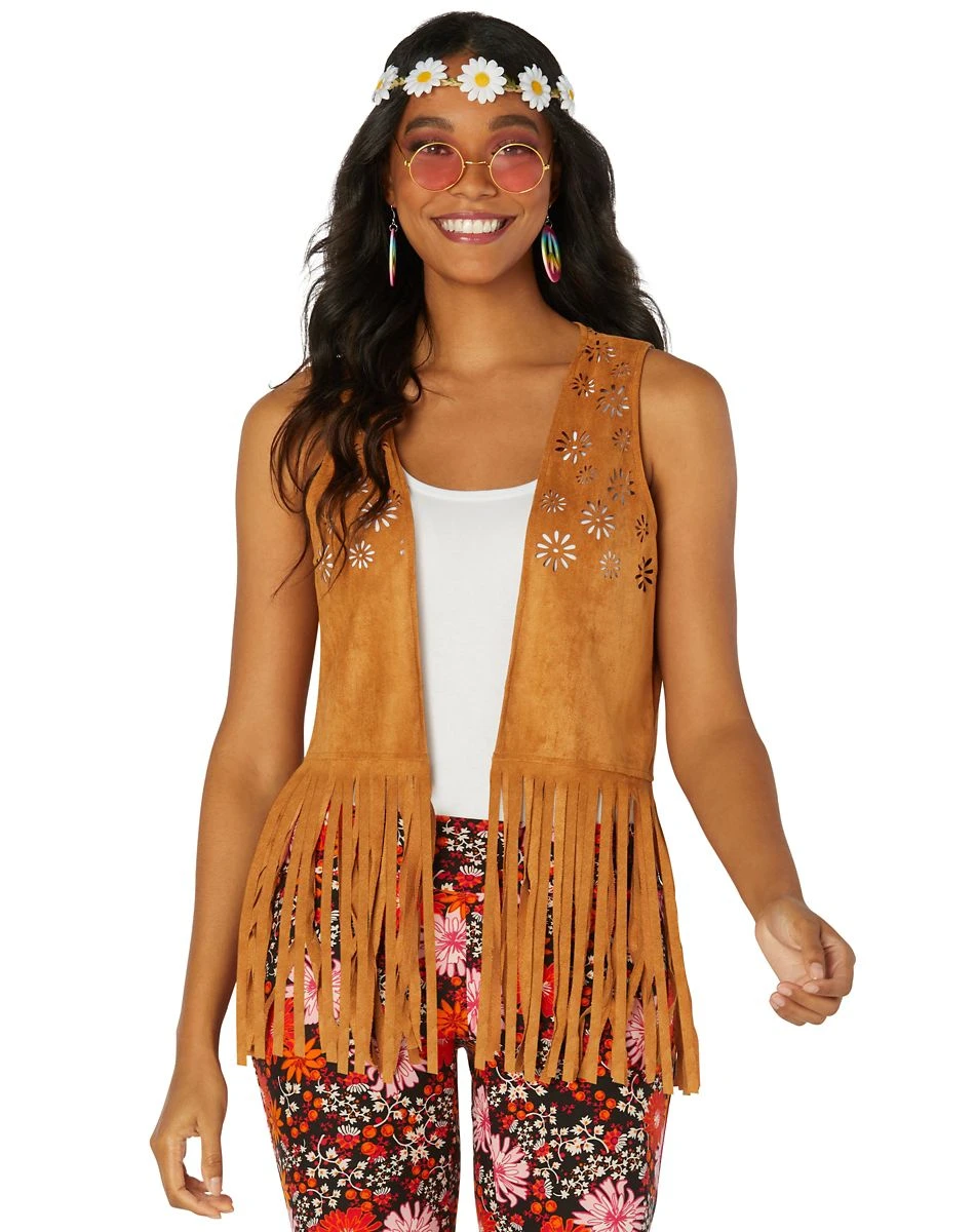 Spirit Halloween Fringed Hippie Vest 3 Spirit Halloween Fringed Hippie Vest